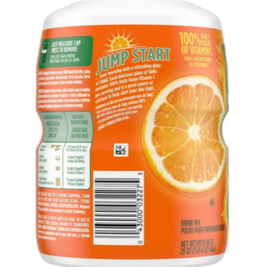 Tang Orange Drink Powder Mix 566g 20oz Tub – Makes 5.5 Litres