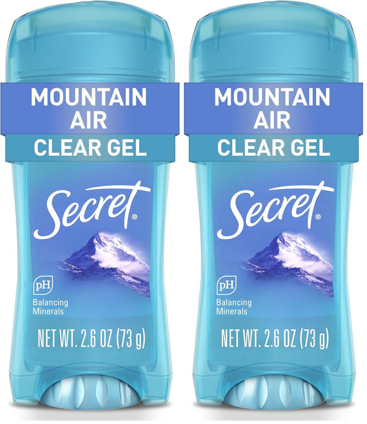 Secret Clear Gel Antiperspirant Deodorant for Women, 72hr Breathable Sweat & Odour Protection, Instant Freshness & Gentle, PH Balancing Minerals, 2.6 oz