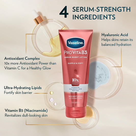 Vaseline Pro Vita B3 Niacinamide Serum Burst Lotion Luminous Glow & Supple Soft