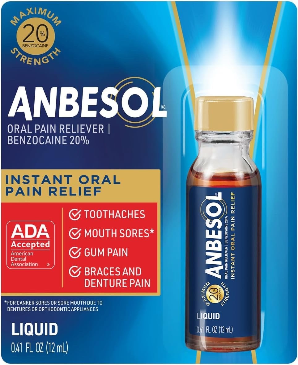 Anbesol Gel Maximum Strength – Instant Oral Pain Relief Available in two options