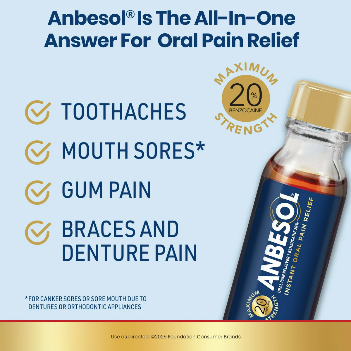 Anbesol Gel Maximum Strength – Instant Oral Pain Relief Available in two options