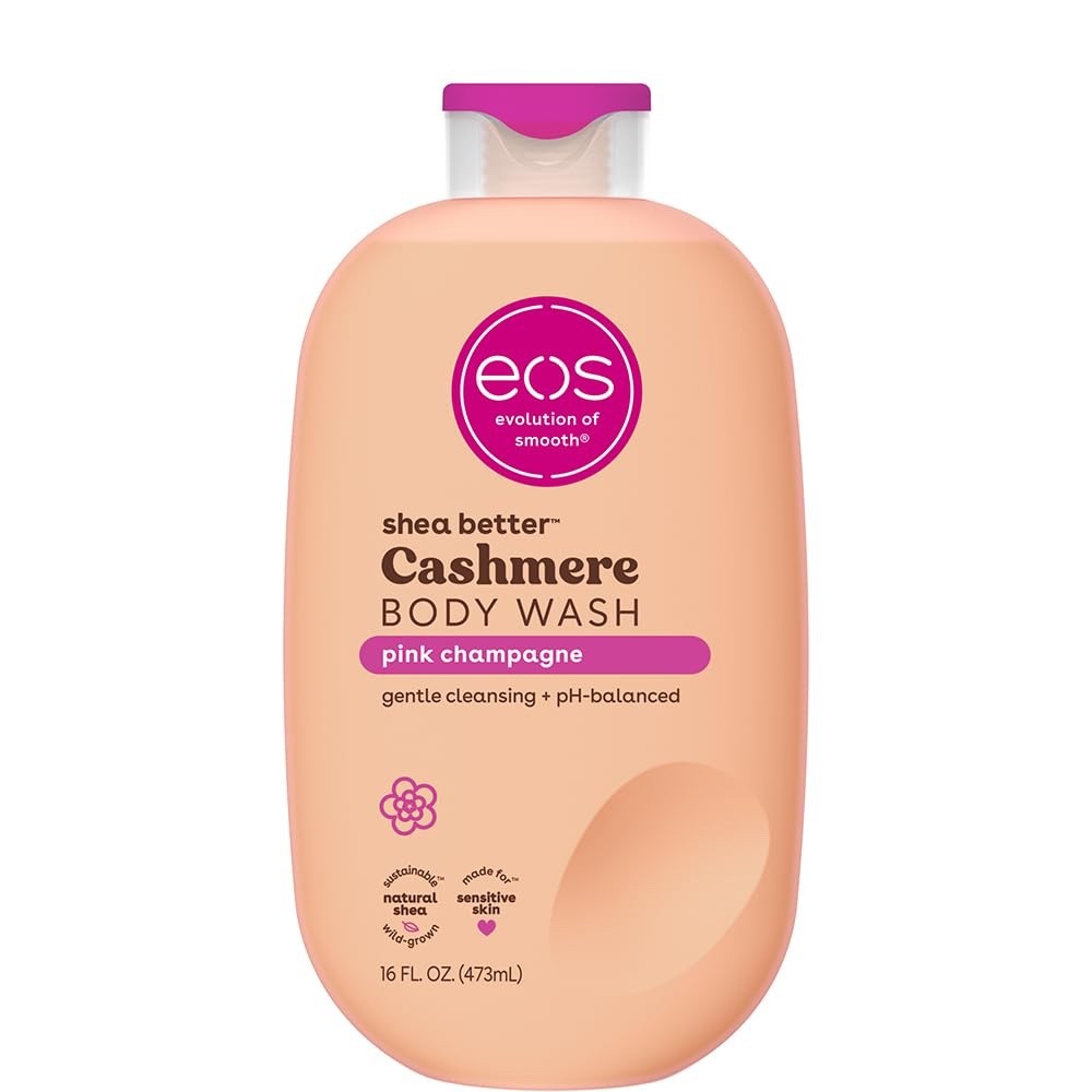 eos Shea Better Cashmere Body Wash,  Pink Champagne, Vanilla, Pistachio Creamy Gel 16 fl oz
