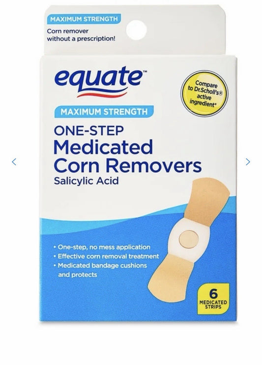 Equate Maximum Strength 1-Step Salicylic Acid Corn Remover 6 Strips