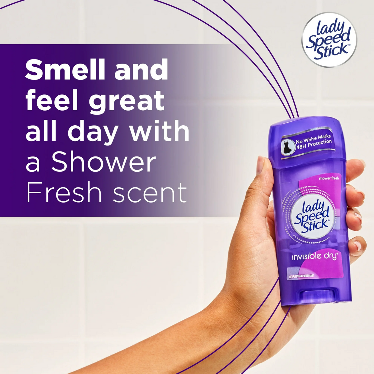 Lady Speed Stick Invisible Dry Antiperspirant And Deodorant Stick, Powder Fresh
