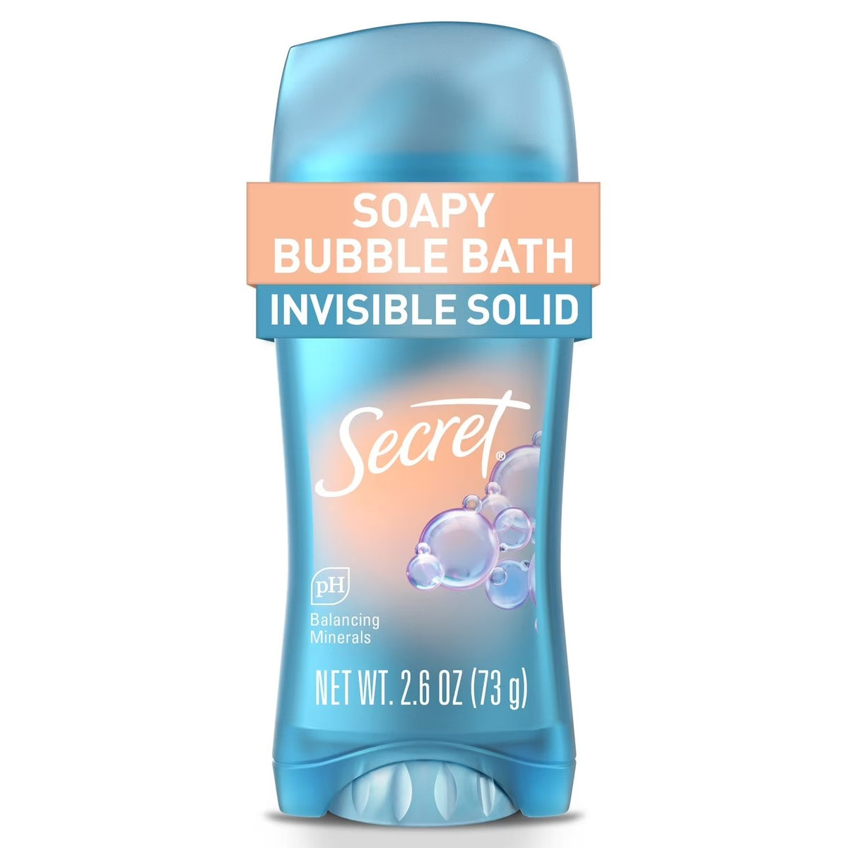 Secret Antiperspirant and Deodorant for Women, 24hr Sweat & Odor Protection, PH Balanced Protection, Gentle on Skin, Invisible Solid, 2.6 oz (Pack of 2)