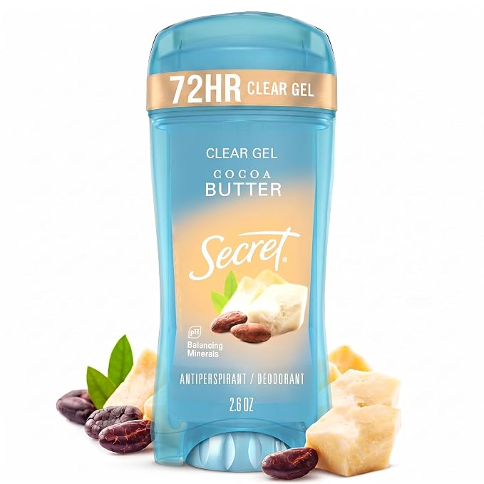 Secret Clear Gel Antiperspirant Deodorant for Women, 72hr Breathable Sweat & Odour Protection, Instant Freshness & Gentle, PH Balancing Minerals, 2.6 oz