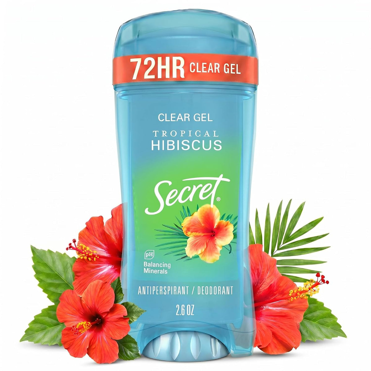 Secret Clear Gel Antiperspirant Deodorant for Women, 72hr Breathable Sweat & Odour Protection, Instant Freshness & Gentle, PH Balancing Minerals, 2.6 oz