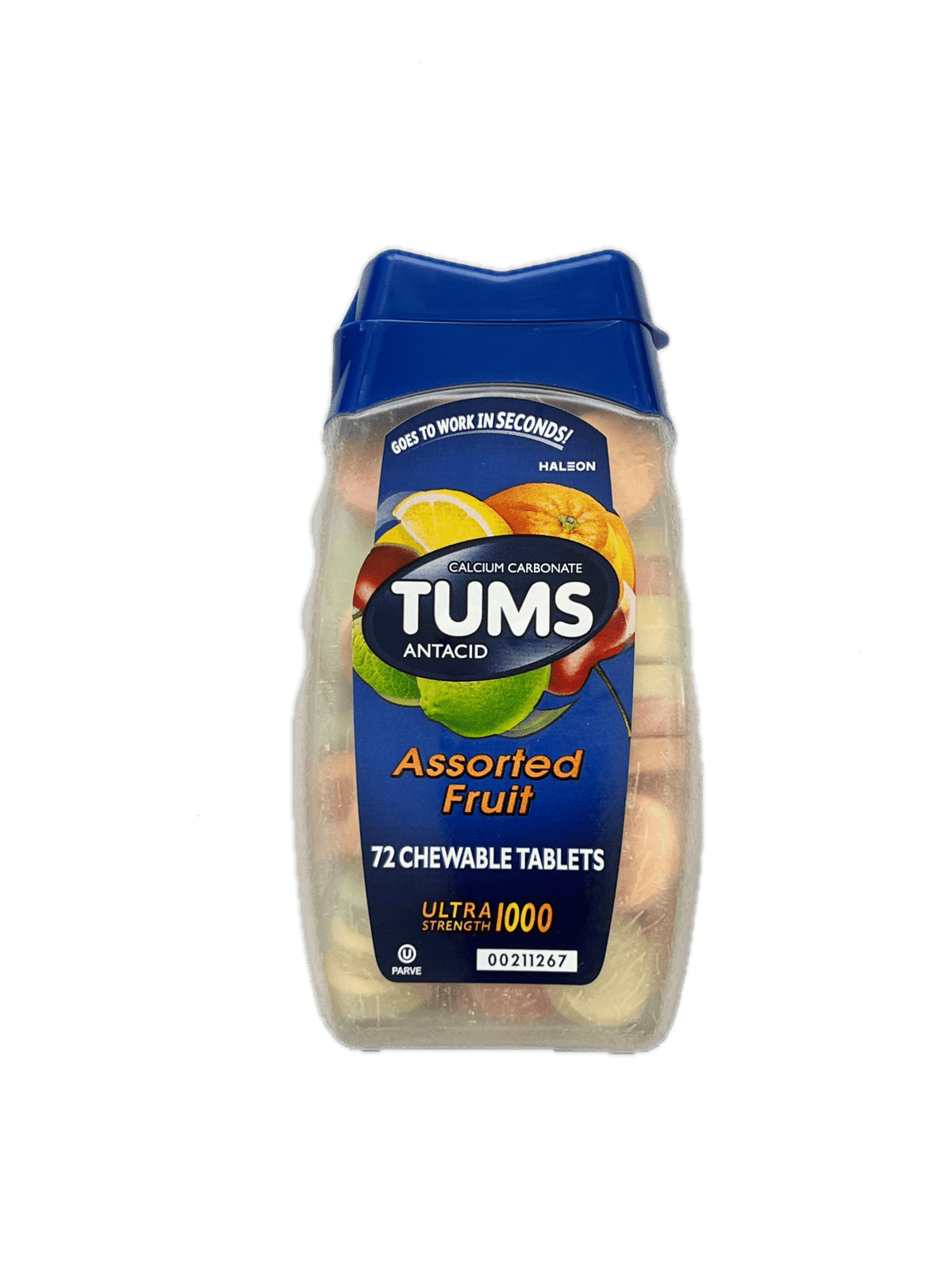 Tums Extra Strength, Ultra Strength 1000 Assorted Antacid Tablets - Assorted Fruit, 72 Tums -Ultra Strength 1000 image