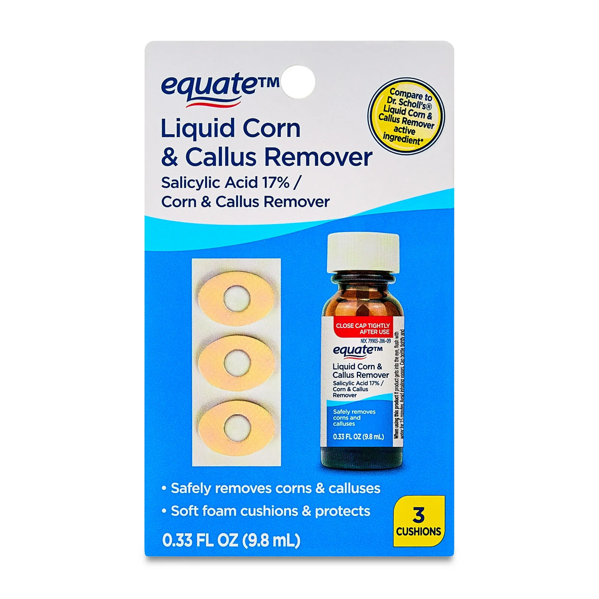 Equate Liquid Corn & Callus Remover Feet and Hand Care 9.8m