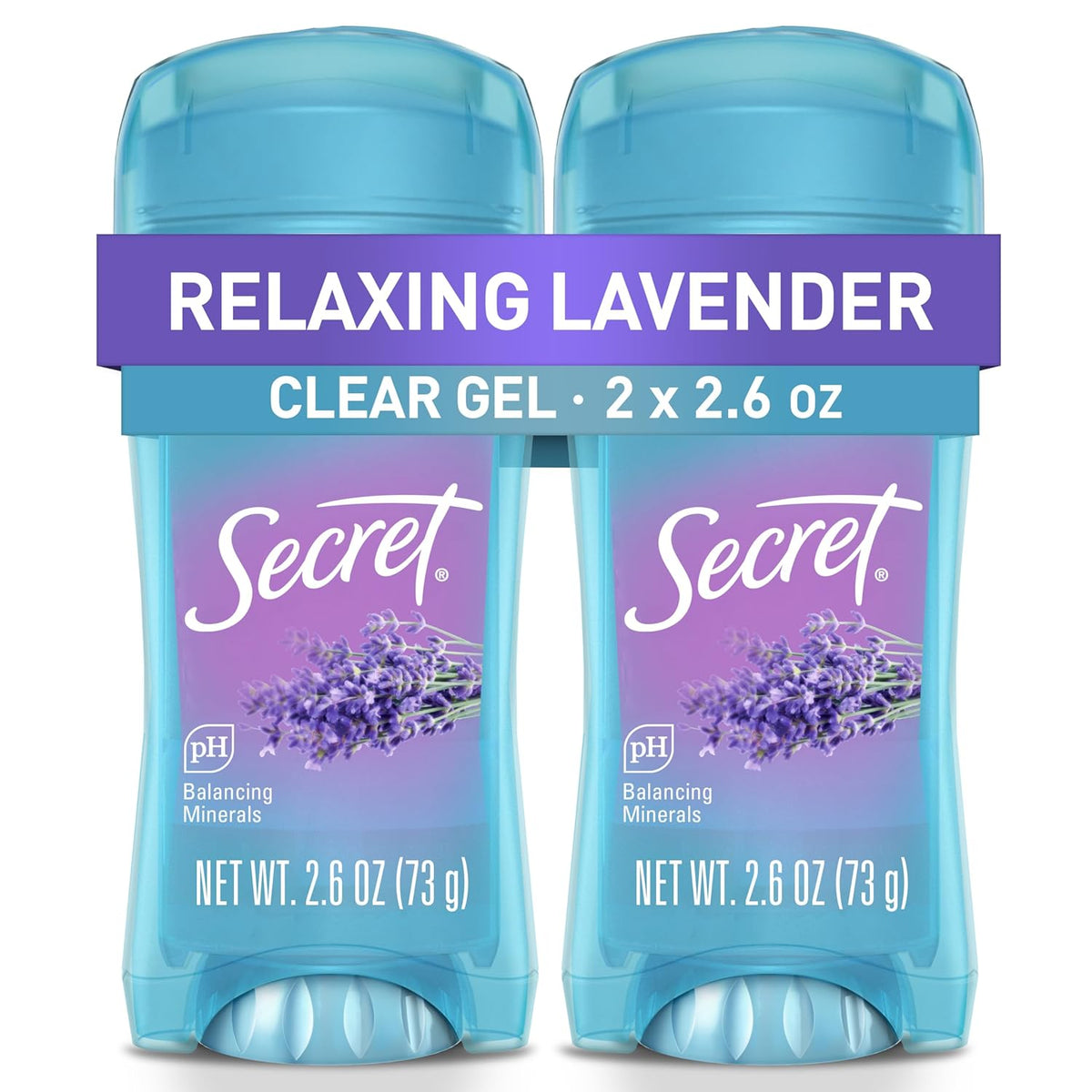 Secret Clear Gel Antiperspirant Deodorant for Women, 72hr Breathable Sweat & Odour Protection, Instant Freshness & Gentle, PH Balancing Minerals, 2.6 oz