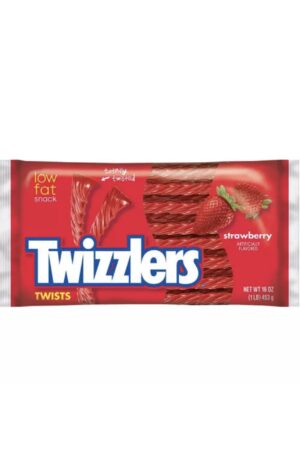 Twizzlers Strawberry Twist Mega Pack 1LB / 453g – chewy licorice-style strawberry sweets