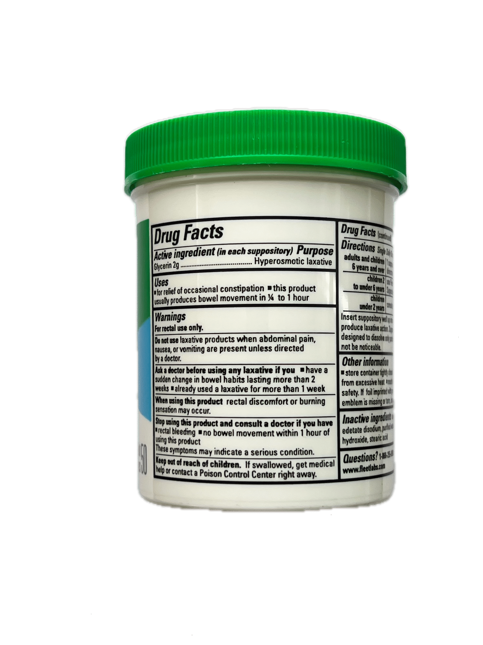 Fleet Glycerin Laxative Suppositories for constipation and douching - Image 2